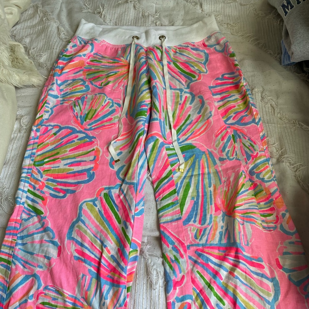 Lilly Pulitzer Patterned Straight Leg Palazzo Pan… - image 1